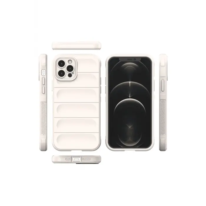 Lopard İphone 12 Pro Kılıf Optimum Silikon - Krem