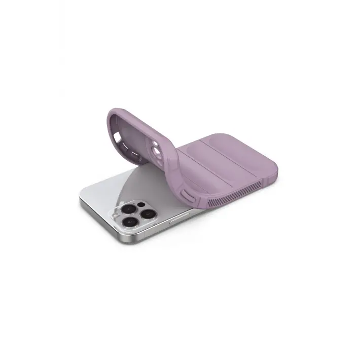 Lopard İphone 12 Pro Kılıf Optimum Silikon - Mor