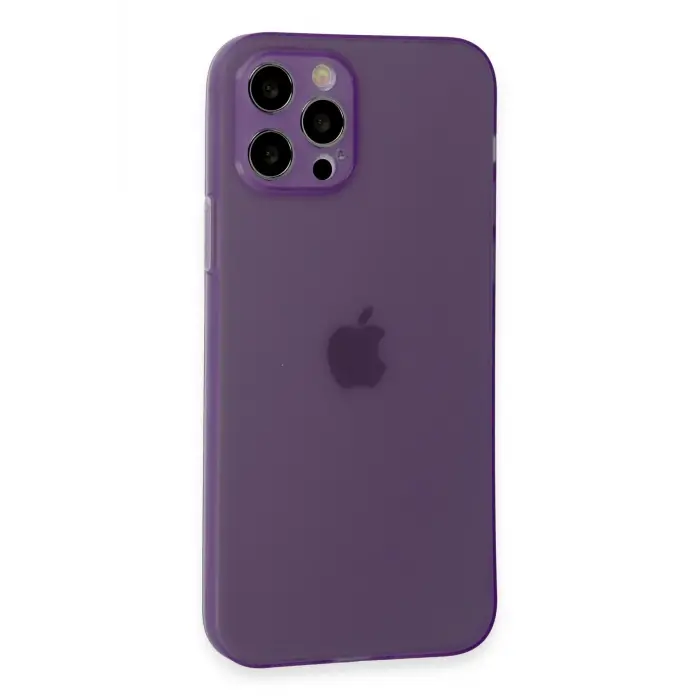 Lopard İphone 12 Pro Kılıf Puma Silikon - Koyu Mor