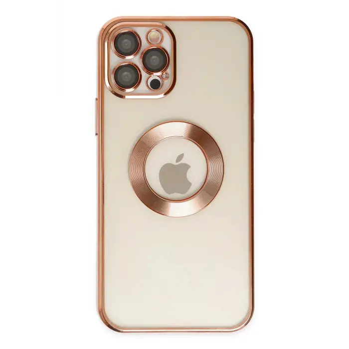 Lopard İphone 12 Pro Kılıf Slot Silikon - Rose Gold