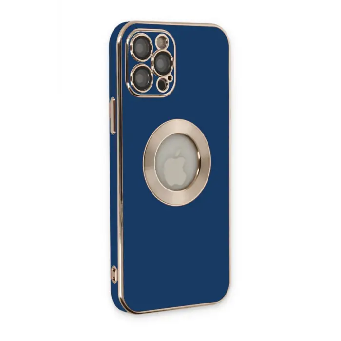 Lopard İphone 12 Pro Kılıf Store Silikon - Mavi