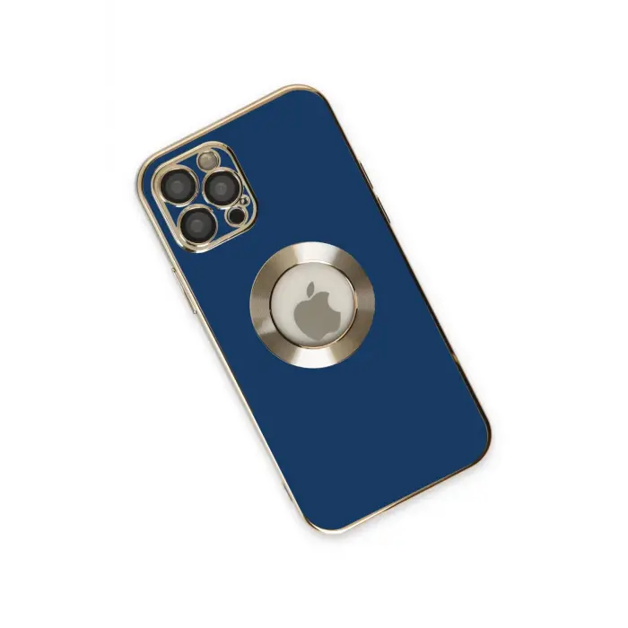 Lopard İphone 12 Pro Kılıf Store Silikon - Mavi