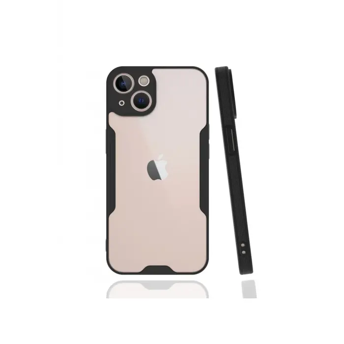 Lopard İphone 13 Kılıf Platin Silikon - Siyah