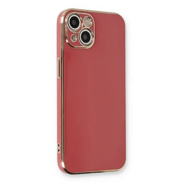 Lopard İphone 13 Kılıf Volet Silikon - Kırmızı