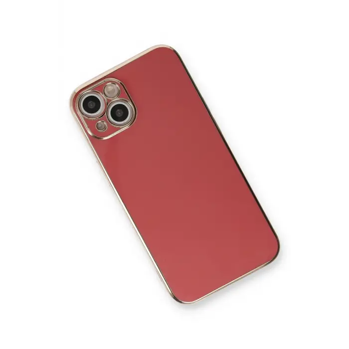 Lopard İphone 13 Kılıf Volet Silikon - Kırmızı