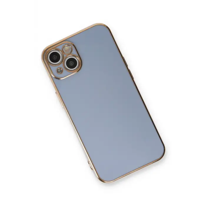 Lopard İphone 13 Kılıf Volet Silikon - Mavi