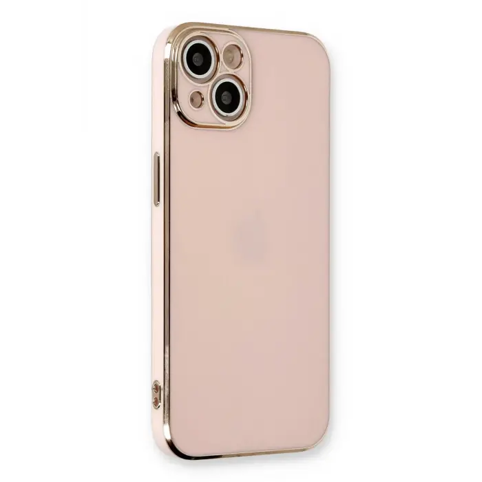 Lopard İphone 13 Kılıf Volet Silikon - Pembe