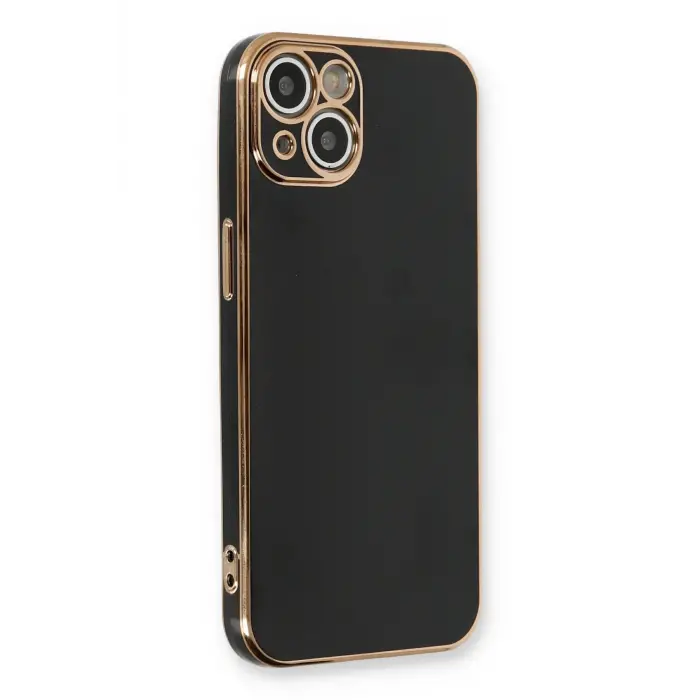 Lopard İphone 13 Kılıf Volet Silikon - Siyah