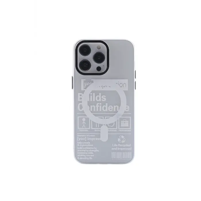 Lopard İphone 13 Pro Kılıf Apollo Magneticsafe Desenli Kapak - Apollo Şeffaf - 4