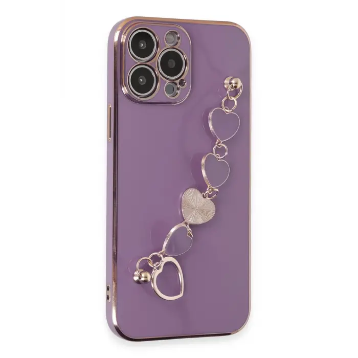 Lopard İphone 13 Pro Kılıf Esila Silikon - Mor