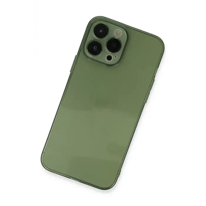 Lopard İphone 13 Pro Kılıf Fly Lens Silikon - Yeşil