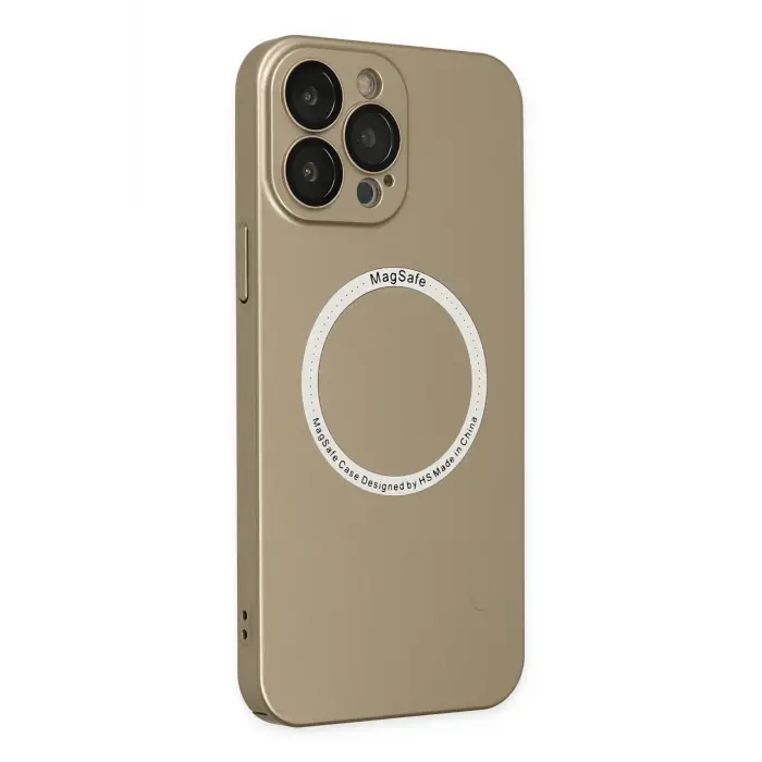 Lopard İphone 13 Pro Kılıf Jack Magneticsafe Lens Silikon - Gold