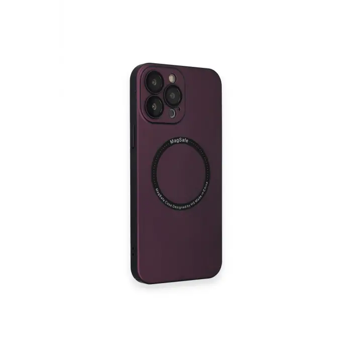 Lopard İphone 13 Pro Kılıf Jack Magneticsafe Lens Silikon - Mürdüm
