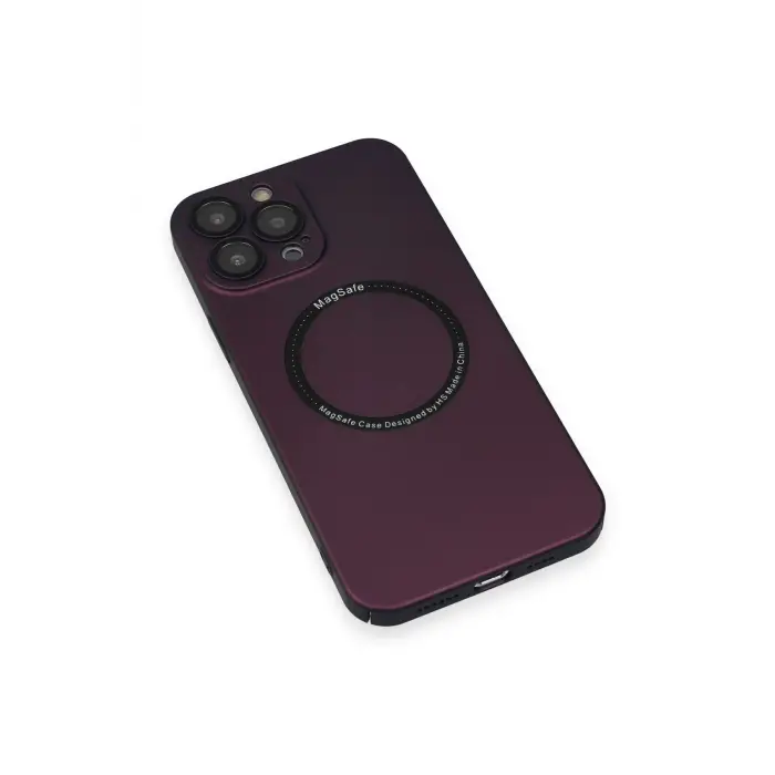 Lopard İphone 13 Pro Kılıf Jack Magneticsafe Lens Silikon - Mürdüm