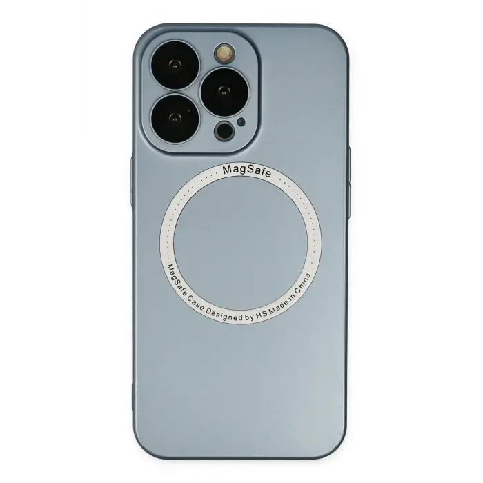 Lopard İphone 13 Pro Kılıf Jack Magneticsafe Lens Silikon - Sierra Blue