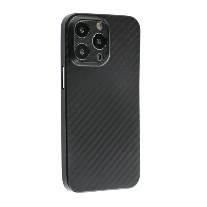 Lopard İphone 13 Pro Kılıf Karbon Pp Silikon - Siyah