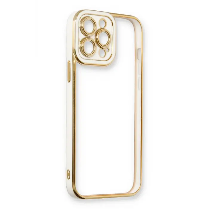 Lopard İphone 13 Pro Kılıf Liva Lens Silikon - Beyaz