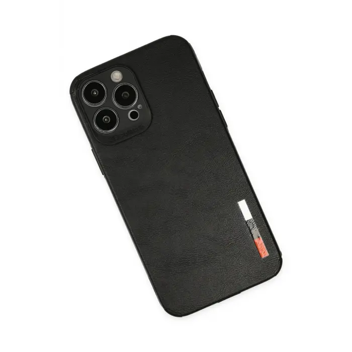 Lopard İphone 13 Pro Kılıf Loop Deri Silikon - Siyah