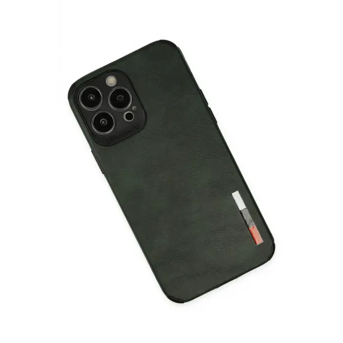 Lopard İphone 13 Pro Kılıf Loop Deri Silikon - Yeşil