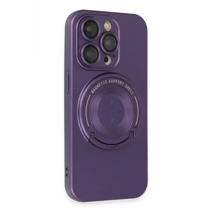 Lopard İphone 13 Pro Kılıf Lukka Magneticsafe Kapak - Derin Mor