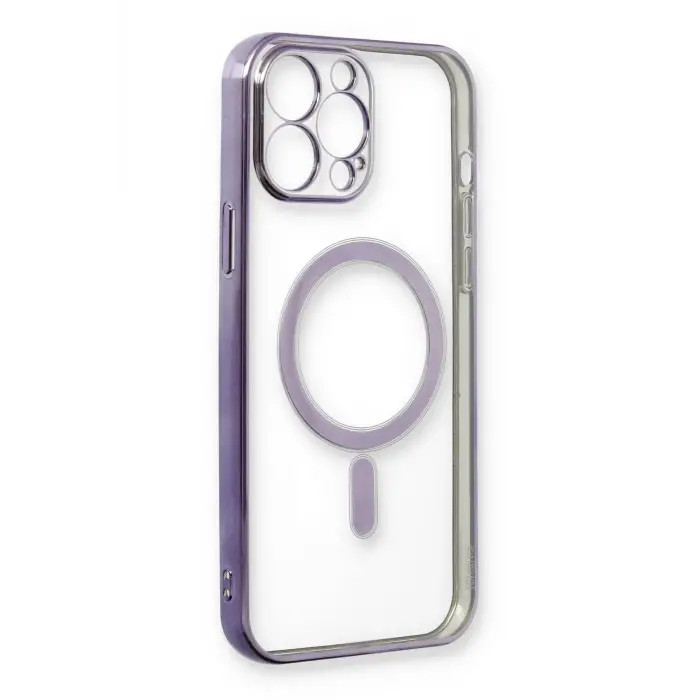 Lopard İphone 13 Pro Kılıf Magneticsafe Lazer Silikon - Mor