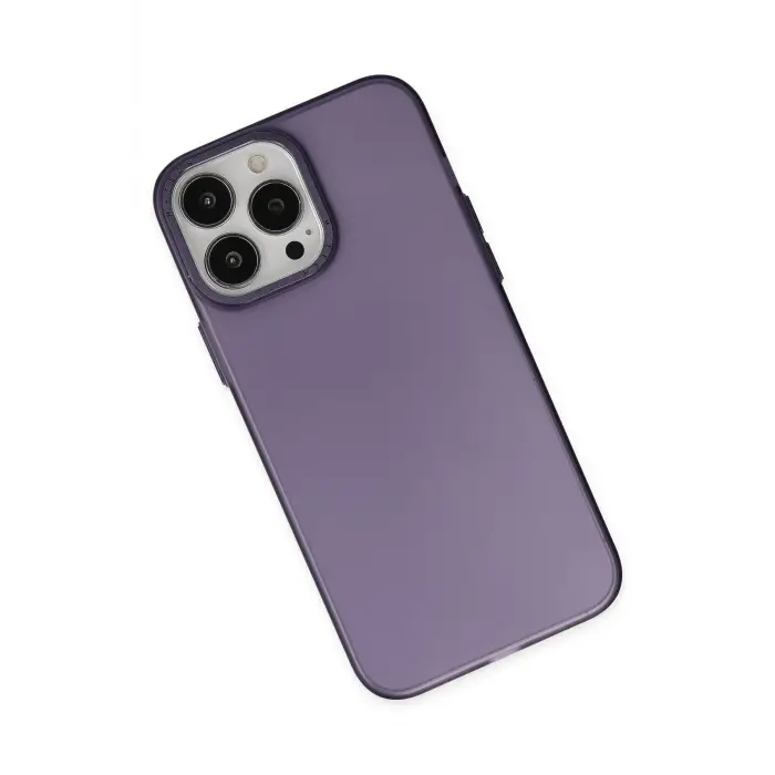 Lopard İphone 13 Pro Kılıf Modos Metal Kapak - Derin Mor