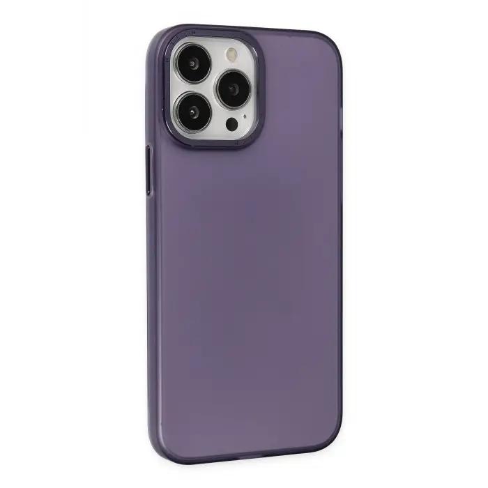 Lopard İphone 13 Pro Kılıf Modos Metal Kapak - Derin Mor