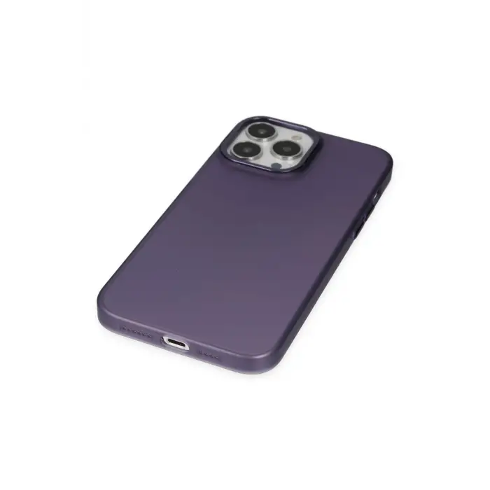 Lopard İphone 13 Pro Kılıf Modos Metal Kapak - Derin Mor