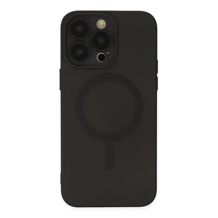 Lopard İphone 13 Pro Kılıf Moshi Lens Magneticsafe Silikon - Siyah