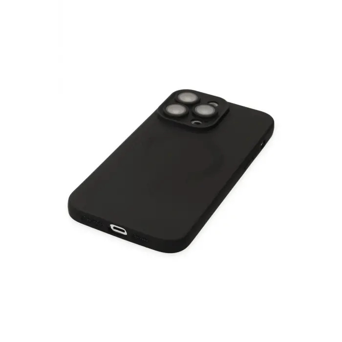 Lopard İphone 13 Pro Kılıf Moshi Lens Magneticsafe Silikon - Siyah