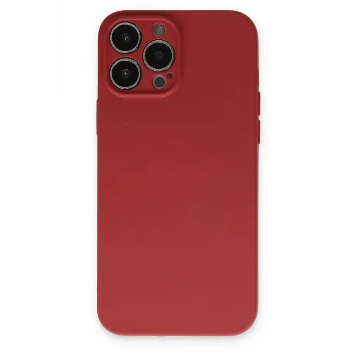 Lopard İphone 13 Pro Kılıf Nano İçi Kadife Silikon - Kiremit