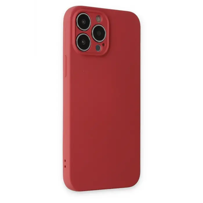 Lopard İphone 13 Pro Kılıf Nano İçi Kadife Silikon - Kiremit