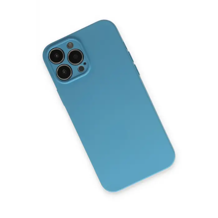 Lopard İphone 13 Pro Kılıf Nano İçi Kadife Silikon - Mavi