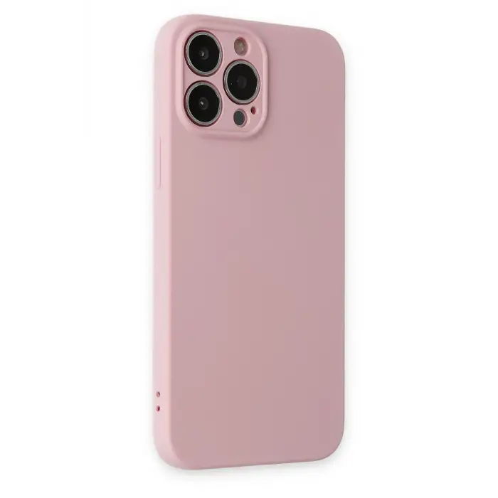 Lopard İphone 13 Pro Kılıf Nano İçi Kadife Silikon - Pembe