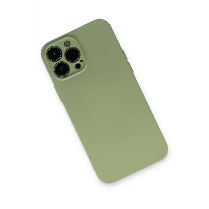 Lopard İphone 13 Pro Kılıf Nano İçi Kadife Silikon - Yeşil