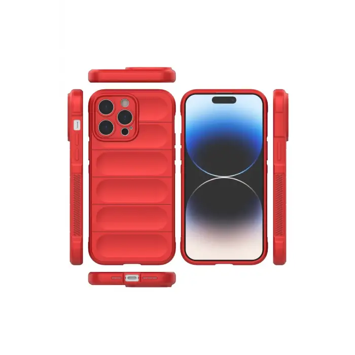 Lopard İphone 13 Pro Kılıf Optimum Silikon - Kırmızı