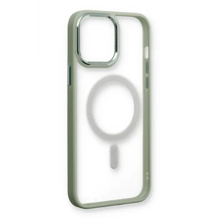 Lopard İphone 13 Pro Kılıf Room Magneticsafe Silikon - Su Yeşili