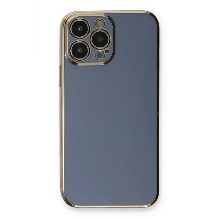 Lopard İphone 13 Pro Kılıf Volet Silikon - Mavi