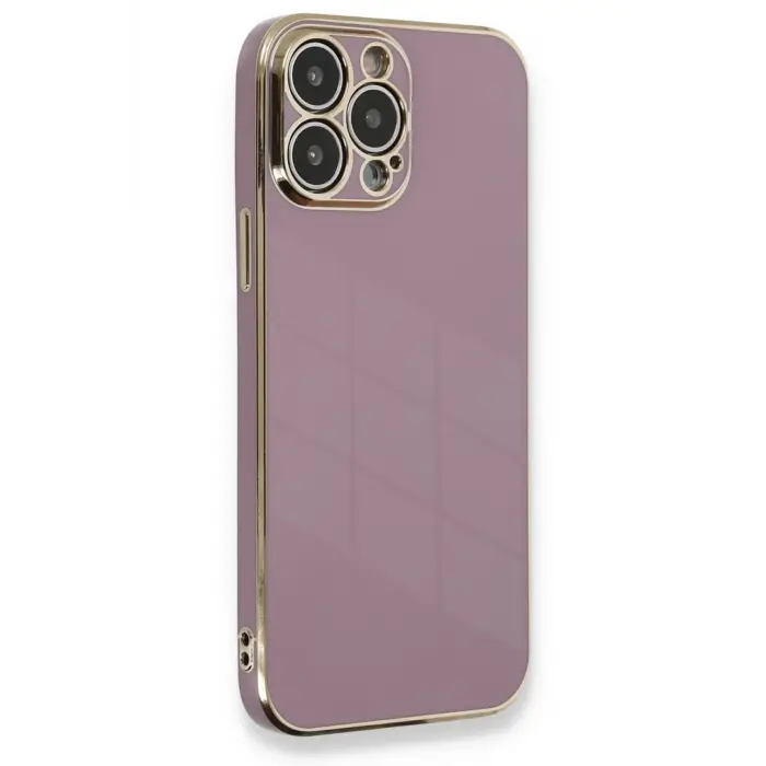 Lopard İphone 13 Pro Kılıf Volet Silikon - Mor