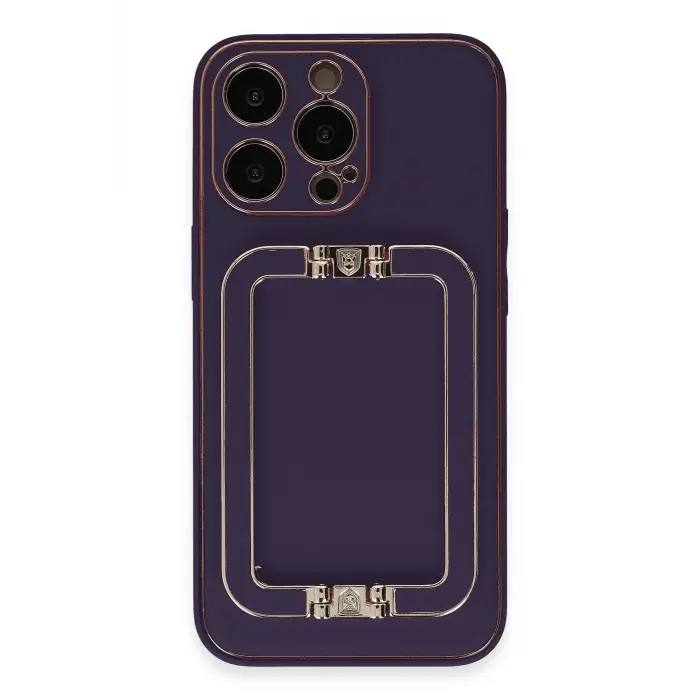 Lopard İphone 13 Pro Max Kılıf Coco Elit Kapak - Derin Mor