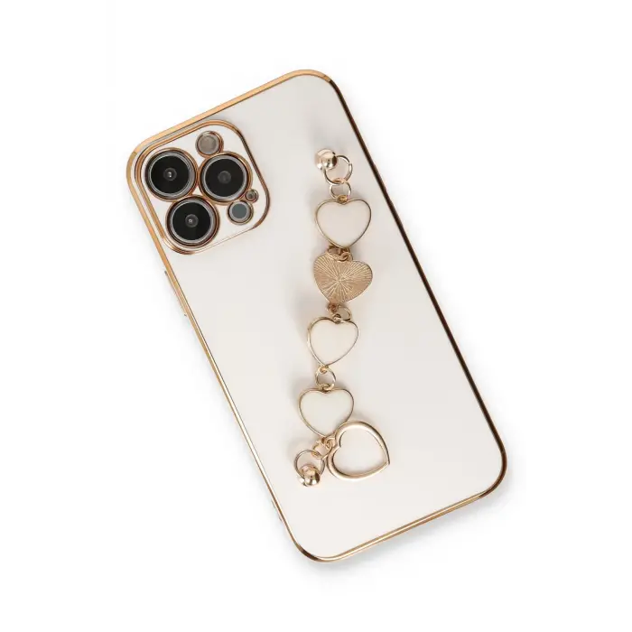 Lopard İphone 13 Pro Max Kılıf Esila Silikon - Beyaz