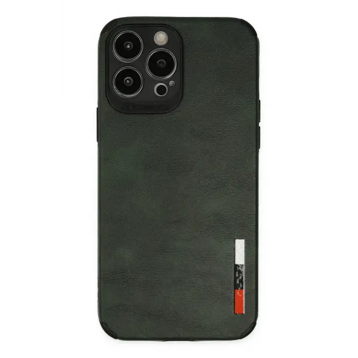 Lopard İphone 13 Pro Max Kılıf Loop Deri Silikon - Yeşil