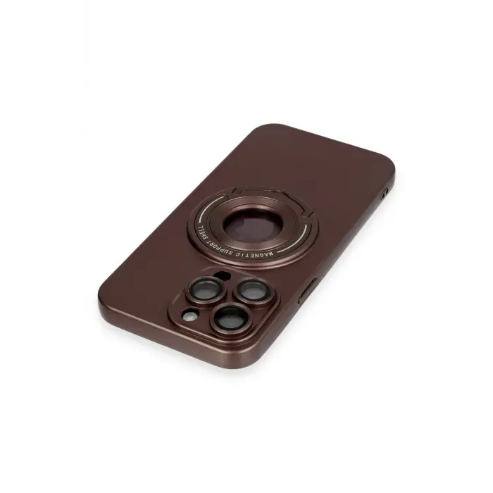 Lopard İphone 13 Pro Max Kılıf Lukka Magneticsafe Kapak - Kahverengi