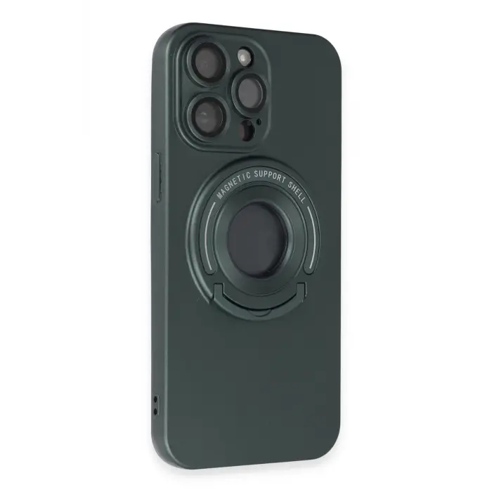 Lopard İphone 13 Pro Max Kılıf Lukka Magneticsafe Kapak - Koyu Yeşil