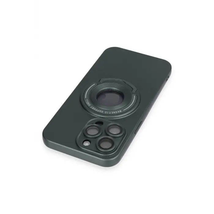 Lopard İphone 13 Pro Max Kılıf Lukka Magneticsafe Kapak - Koyu Yeşil