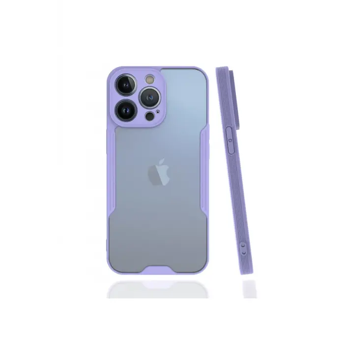Lopard İphone 13 Pro Max Kılıf Platin Silikon - Lila