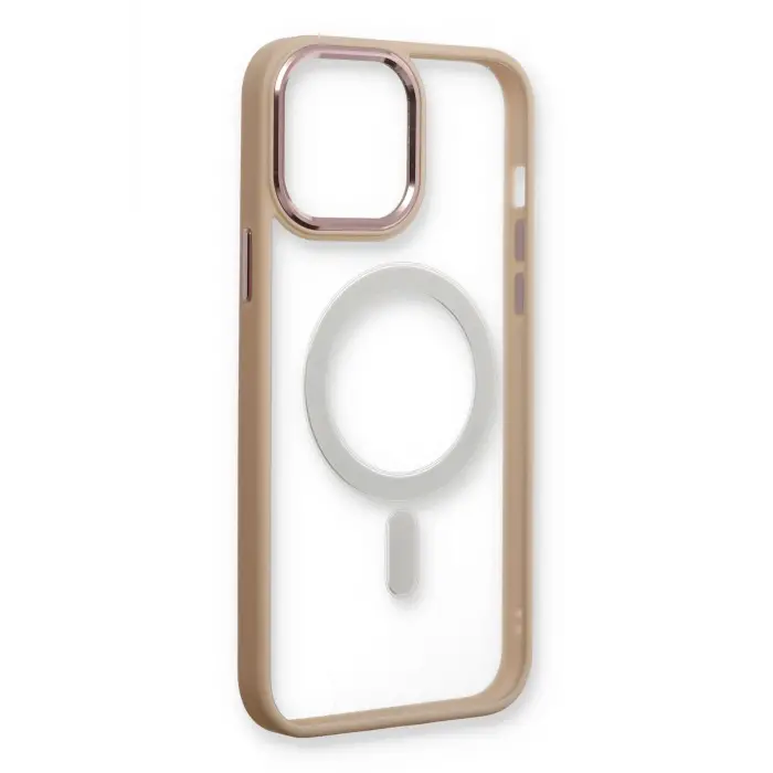 Lopard İphone 13 Pro Max Kılıf Room Magneticsafe Silikon - Pudra