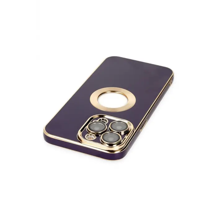 Lopard İphone 13 Pro Max Kılıf Store Silikon - Derin Mor