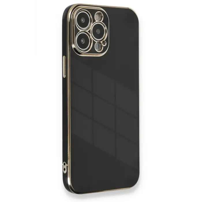 Lopard İphone 13 Pro Max Kılıf Volet Silikon - Siyah