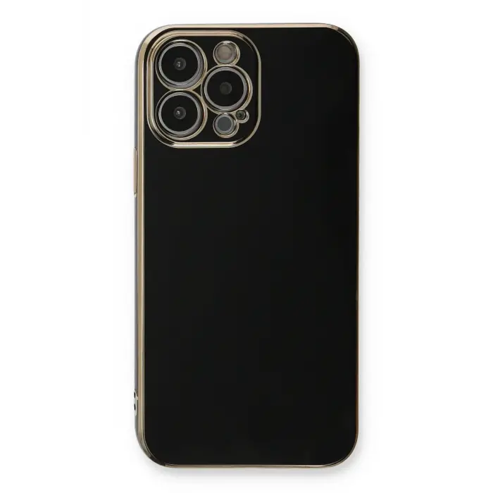 Lopard İphone 13 Pro Max Kılıf Volet Silikon - Siyah